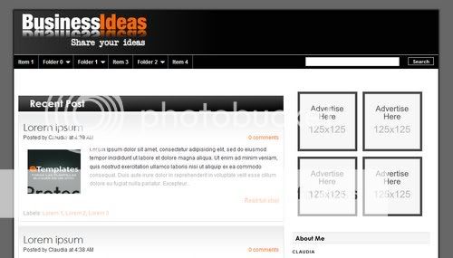 Free Blogger Gray Silver Red Web2.0 Template