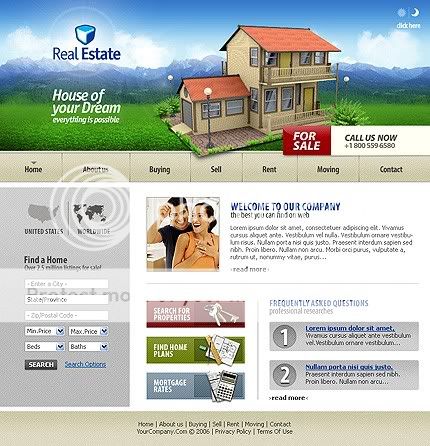 Free Sexy Flash Real Estate Company Template