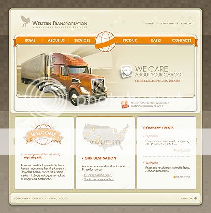 Free HTML and CSS Transport Company Template
